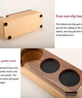 Wooden Tamping Station For Espresso Anti Slip Tamper Stand And Portafilter Organizer with non-slip bases and quality wood.
