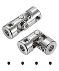 Two Pack Heavy Duty Universal Joint Shaft Couplings 4mm To 4mm Inner Diameter Rotatable Steering Shaft U Joints With Screws For RC Cars Robots Boats And Other Drive System Projects, 45# steel