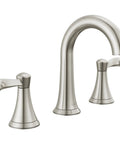 Esato Widespread Bathroom Faucet Brushed Nickel With Drain Assembly Included 3 Hole Sink Faucet SpotShield Finish