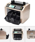 Badass Performance Automatic Cash Counter For Multi Currency Bills With Fast Ultraviolet Magnetic Counterfeit Detector and Clear External Display Panel, detailed view.