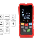 Hella Accurate Heavy Duty Four In One Wall Scanner And Metal Detector With Wood Stud Finder AC Voltage Cable Locator And Deep Range Depth Gauge For Serious Handymen in red, featuring a digital display and various control buttons.