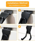 Installation steps for Heavy Duty Slatwall Hooks 14 Pack Black For Garage Organization And Tool Storage, wall mount hangers.