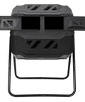 43 Gallon Black Compost Tumbler Dual Rotating Outdoor Garden Bin For Easy Batch Composting In The Backyard Durable Iron And PP