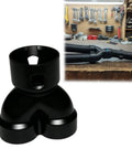 Upgrade Your Workshop Setup With This 40mm Hose Splitter Adapter For Cen Tec Vacuum Systems, black dual port connector.