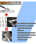 Steps for using 60 Piece Metric Grease Fittings Kit With M6 M8 M10 And One Quarter Inch One Eighth Inch Straight And Angled Zerk Adapters