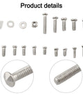 Grab And Go All In One Eyeglasses Repair Kit With 13 Screw Sizes, close-up view of assorted screws and components.
