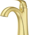 Willa Single Handle Bathroom Sink Faucet in Brushed Gold With 1 Hole Mount Push and Seal Drain WaterSense NSF Certified TiteSeal Technology
