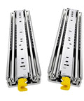 Heavy Duty Locking Drawer Slides 500 Pound Full Extension With Two Way Lock In Lock Out For Secure Transit In RVs Trucks Trailers And Mechanical Cabinets, pair with yellow release levers
