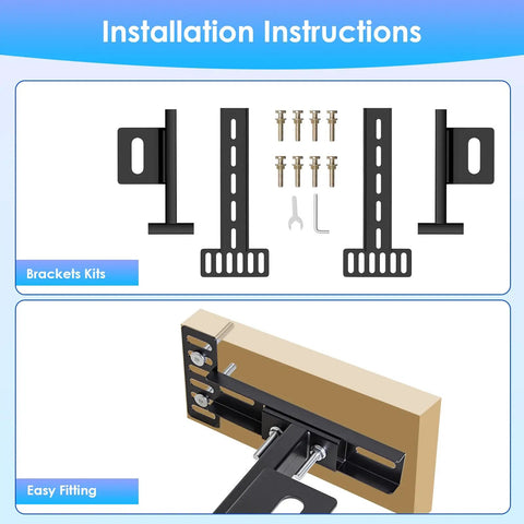 Installation instructions for Built Tough Adjustable Headboard Brackets For Metal Bed Frames With Full Hardware Kit.