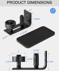Sliding Barn Door Floor Guide With Eight Setup Options For Bottom And Wall Mounted Applications showing product dimensions