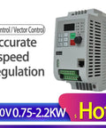 380V Three Phase Variable Frequency Drive Inverter For Motors No Fuss Speed Controller 0.75kW To 7.5kW Range Adjustable 0 To 400Hz 50/60Hz Industrial VFD With Overload Protection, gray wall-mount unit