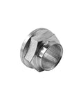Close-up view of M26x15 front CV shaft axle nut made from heat treated steel for Honda Accord Civic CRV Odyssey Pilot Ridgeline and Accuras.