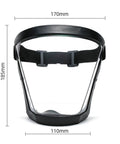 Anti Fog Full Face Shield For Adults, Clear Transparent Visor, Breathable All Day Comfort, Reusable Protective Gear Front View