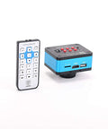 4K HDMI Microscope Camera Kit Pro Grade For Industry Lab And PCB Work, 180X C Mount Lens, remote and camera unit