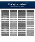 Product size chart detailing various sizes for Rock Solid Stainless Steel BSP Female Thread Ball Valve Featuring Slick Rotating Handle.