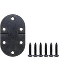 Tough As Nails Vintage Black Iron Drop Leaf Table Hinges 2.56 By 1.5 Inch with screws for wood cabinet repair.