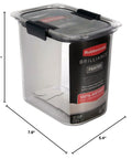 Straight Up 12 Cup Airtight Food Storage Container With Secure Snap Lid For Pantry Organization And Kitchen Cabinets, clear design