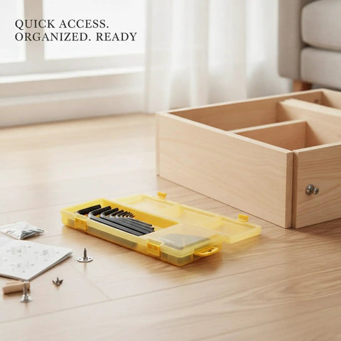 Rock Solid Pvc Hex Key Set With Secure Case That Keeps Nine Essential Wrenches Safe For Easy Furniture Assembly And Quick Home Repairs Anywhere