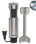 Kickass Handheld Immersion Blender With 1000W Brushless Motor And 11 Speeds Anti Splash Design Plus Stainless Steel Blades and plug.