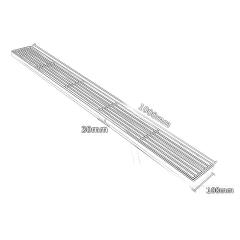All Weather Trench Drainage System With Hidden Grate Kit For Outdoor Pathways Driveways Patios Courtyards And Lawn Drainage