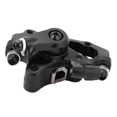 Badass Mountain Bike Mechanical Disc Brake Set With Front And Rear 160mm Heat Resistant Rotors And Steel Calipers, close-up of caliper.