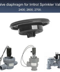Close-up of black replacement diaphragm for Irritrol sprinkler valve 2400/2600/2700, 3/4–1 inch