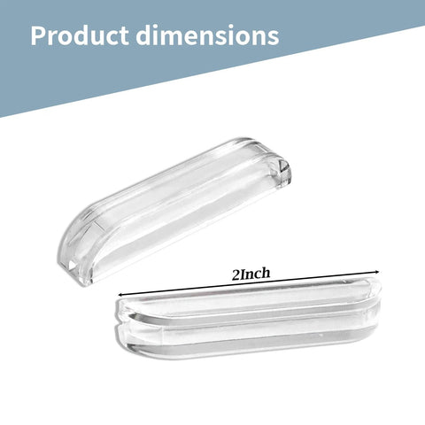 Ten Pcs Mini Acrylic Pull Handles 2 Inch Clear Hardware For Jewelry Boxes Wood Boxes And Craft Projects product dimensions shown