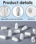 36 white ceramic wire connectors, porcelain twist caps for 18-8 AWG high-temperature electrical repairs