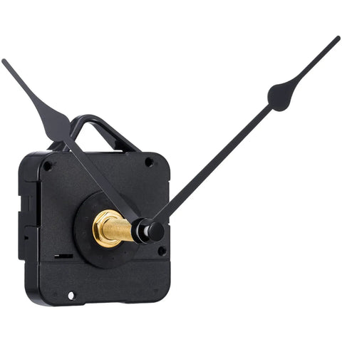 Long Shaft Quartz Clock Movement With Hook And Jump Second, Fits 16 To 21 Mm Dial Thickness, 31 Mm Total Shaft Length, 24.6 Mm Thread