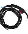 Solid 14k Copper Mig Welding Torch Stinger with operating channels, black rubber cable, ergonomic handle for farm and industrial use.
