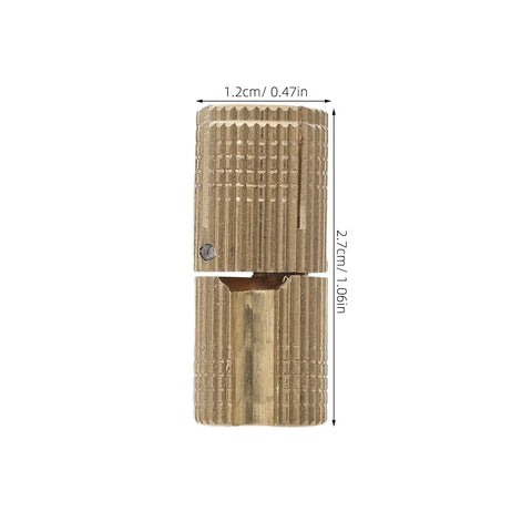 Brass Invisible Barrel Hinges Set For Furniture And Jewelry Boxes, showing hinge dimensions, vintage style concealed hinge.