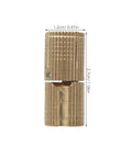 Hidden Brass Barrel Hinges 8 Pack for Wooden Boxes and Cabinets, showing size dimensions of 1.2cm by 2.7cm.
