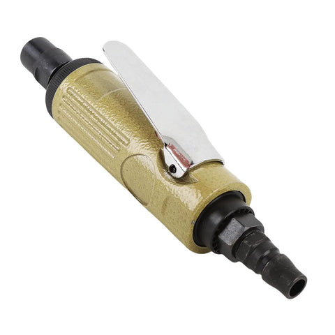 Tough As Nails Air Powered Die Grinder Cranking Out A Snappy 25000 RPM With Secure 3mm Plus 6mm Collets side view showing collet attachment.