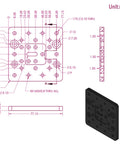 Technical diagram and 3D model of 300mm 4080U Screw Slide Table Linear Actuator Kit for 3D Printers and CNC Routers
