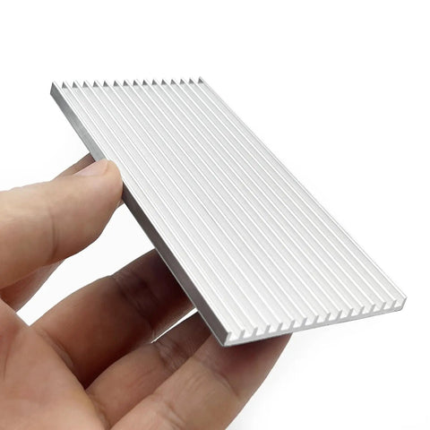 Dope Ultra Slim Aluminum Heatsink Kit 100x50x4mm With Pre Applied Thermal Conductive Tape for 3D printers Nema 17 passive cooling