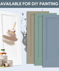 36x84 Inch White Primed Sliding Barn Door With 6 Ft Hardware Kit And Handle, One-Panel Solid Core Composite Interior Door Slab, Paintable Surface, Preassembled For Easy No-Fuss Install, Durable And Sturdy shown with paint options