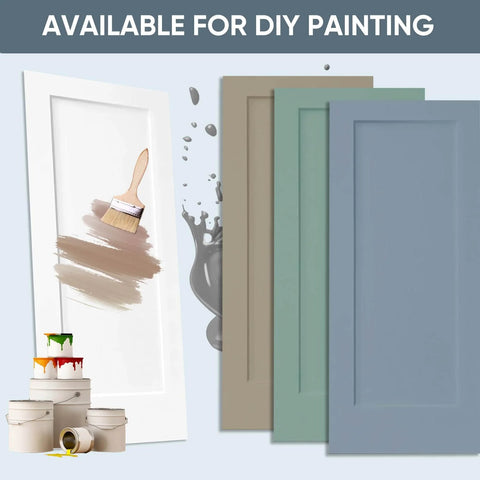 36x84 Inch White Primed Sliding Barn Door With 6 Ft Hardware Kit And Handle, One-Panel Solid Core Composite Interior Door Slab, Paintable Surface, Preassembled For Easy No-Fuss Install, Durable And Sturdy shown with paint options