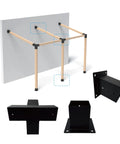 Heavy Duty Pergola Bracket Kit For 4x4 Posts With Wall Base 105 Degree 4 Way Connectors And 15 Degree Pitched Roof Mounts image