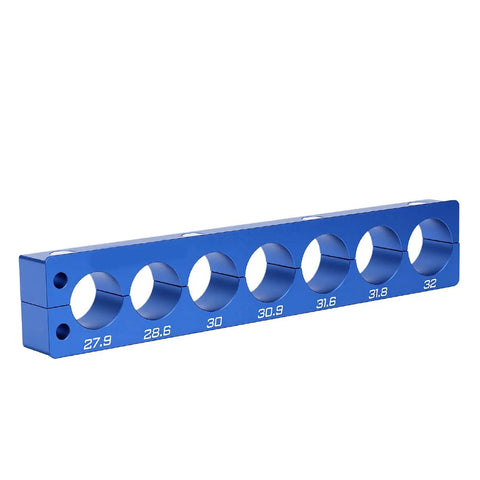 Tbest Heavy Duty Aluminum Alloy Bike Fork Hub Clamp Vise Fixture Bench Tool showing size measurements for 27.9 to 32mm.