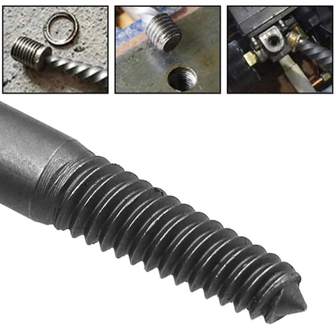Cool Bolt Extractor Set That Nails Stripped Screw Removal For Wood Or Metal Fast And Tough Tools Perfect For Automotive Garage Work Home Projects Or Industrial Jobs You Gonna Love How Well This Shank Flute Kit Unwinds Stuck Bolts And Save Your Day. steel bolt extractor bit for stripped screws, close-up
