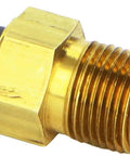 Straight Swap TX43T Engine Coolant Temperature Sensor brass fitting with black connector for reliable temperature readings.