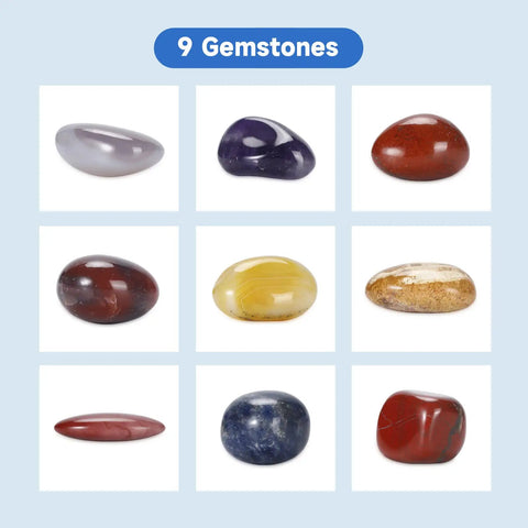 Assorted polished gemstones for Electric Rock Tumbler With Dual Drum, 6Lb Capacity Lapidary Polisher Built For Rockhounds And Gem Hobbyists
