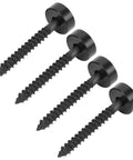 Guitar Neck Screws And Joint Bushing Set For Electric Bass 4 Piece Ferrule Fasteners With Shims String Ferrules Durable Metal Hardware For A Quick Snug Neck Fit And Rock Solid Install Black, black screws and bushings