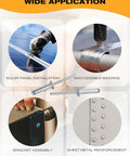 Heavy Duty Aluminum Dome Pop Rivet Assortment Kit With Hella Strong Steel Mandrels And Four Standard Sizes For Swift Hardware Jobs and quality project repairs used in solar panel, bracket assembly, and sheet metal reinforcement.
