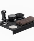 58Mm Espresso Tool Kit 6 In 1 with tamper, distributor, magnetic dosing funnel, puck screen, silicone mat, cleaning cloth