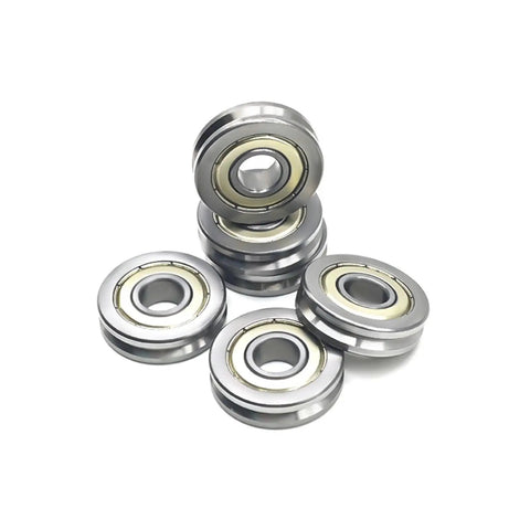 Rock Solid V6000ZZ Deep Groove Ball Bearings 10 Pack Sealed V Groove Guide Pulley Sheave for Smooth Linear Motion 10x30x8mm