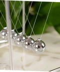Newton's Cradle Pendulum Desk Toy Square Desktop Decor For Home Or Office Stress Relief Gadget With Five Metal Balls Classic