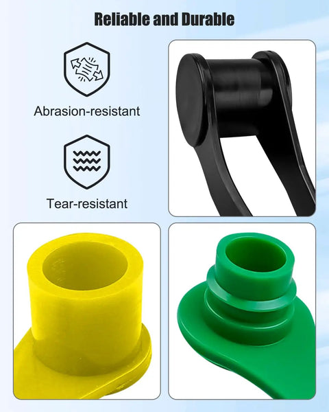 8 Pack M132021 Hydraulic Fitting Coupler Protective Covers Waterproof Dustproof Seal Leak Prevention For Heavy Duty Easy Install Durable Hydraulic Systems Universal Quick Connect Caps black, yellow, and green