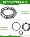 12 Piece Bike Wheel Ball Bearings And Retainer Cages Set In Three Sizes For Front And Rear Hubs And Bottom Bracket
