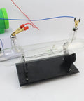 Vacuum Tube Mechanical Effect Kit for Physics Classroom and Lab Electromagnetic Experiment Gear Demonstrating Cathode Ray Momentum Energy Transfer and Hands On Teaching Tool for Science Labs, clear tube on black base